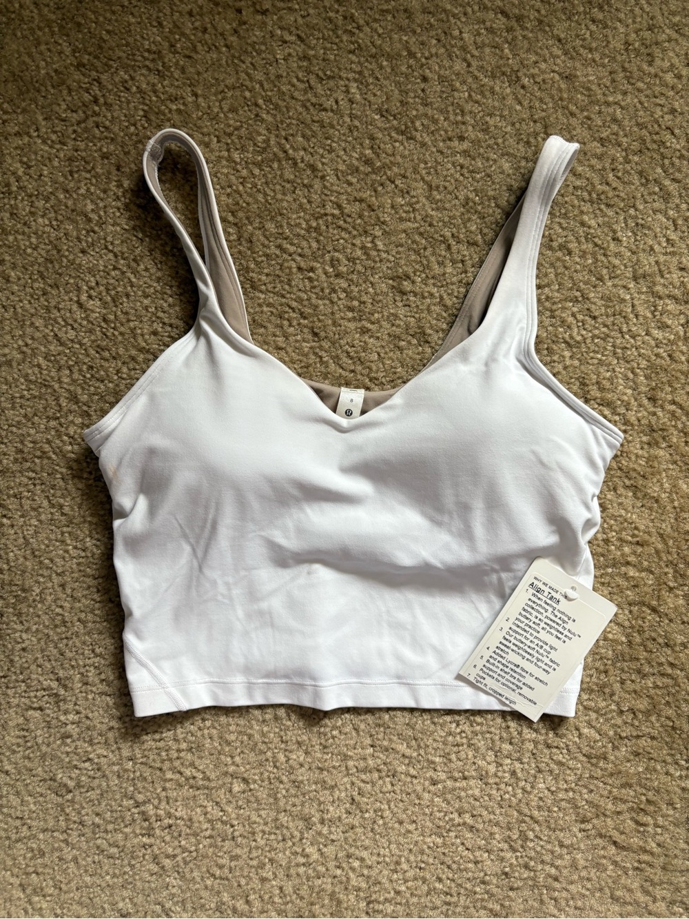 Lululemon Align Cropped Tank Top / Bralette, NWT 8